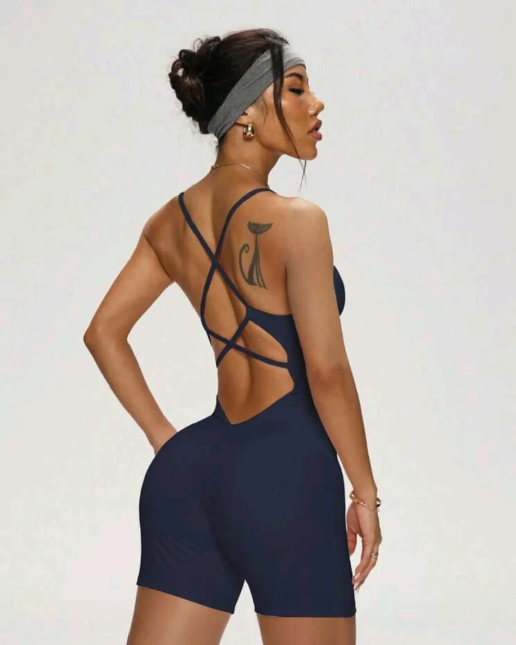 Enterizo Corto "Navy Sculpt" en azul marino